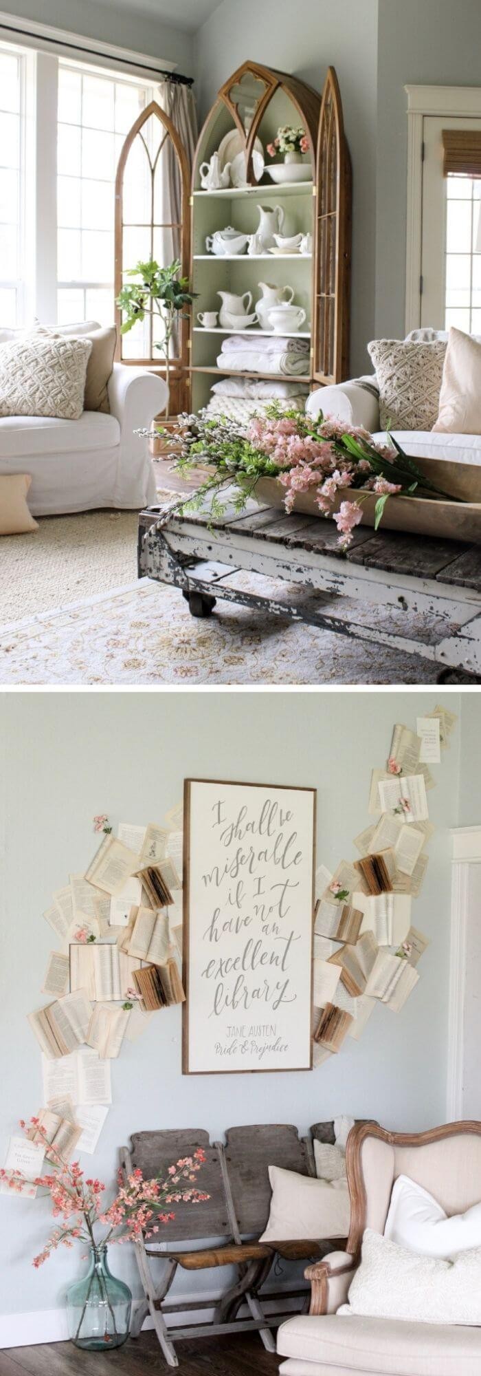 Spring farmhouse decor