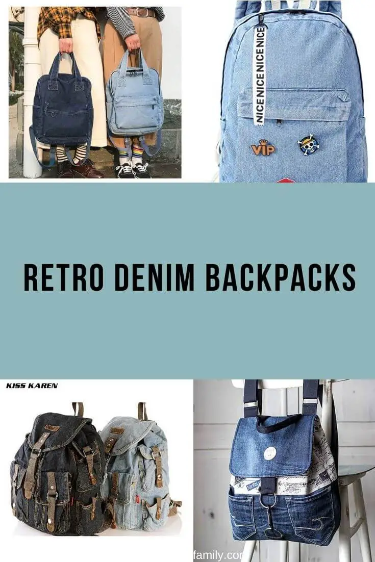 Retro Denim Backpacks