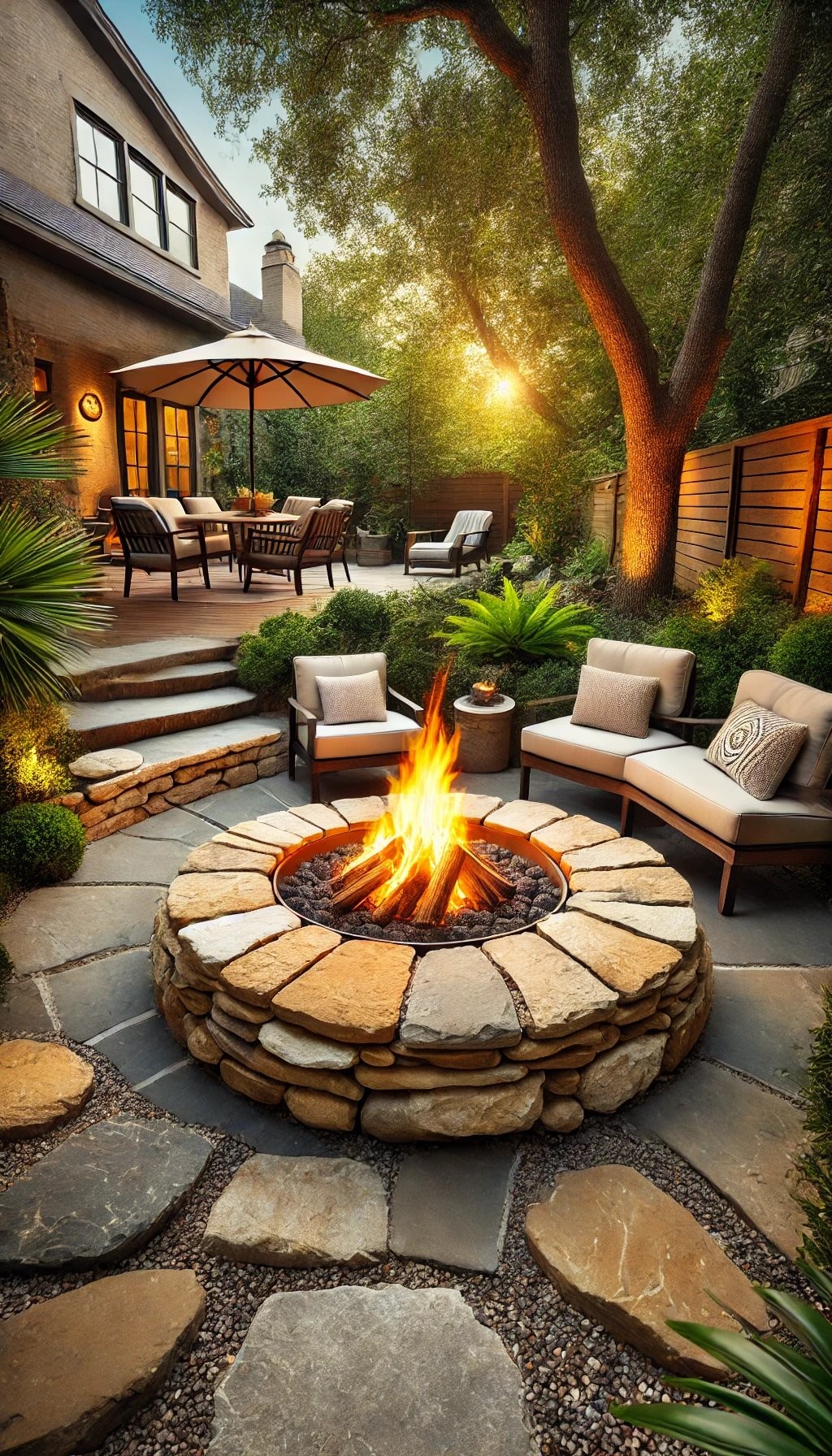 Classic Round Stone Fire Pit