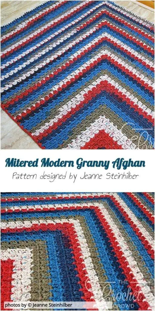 Mitered Modern Granny Afghan