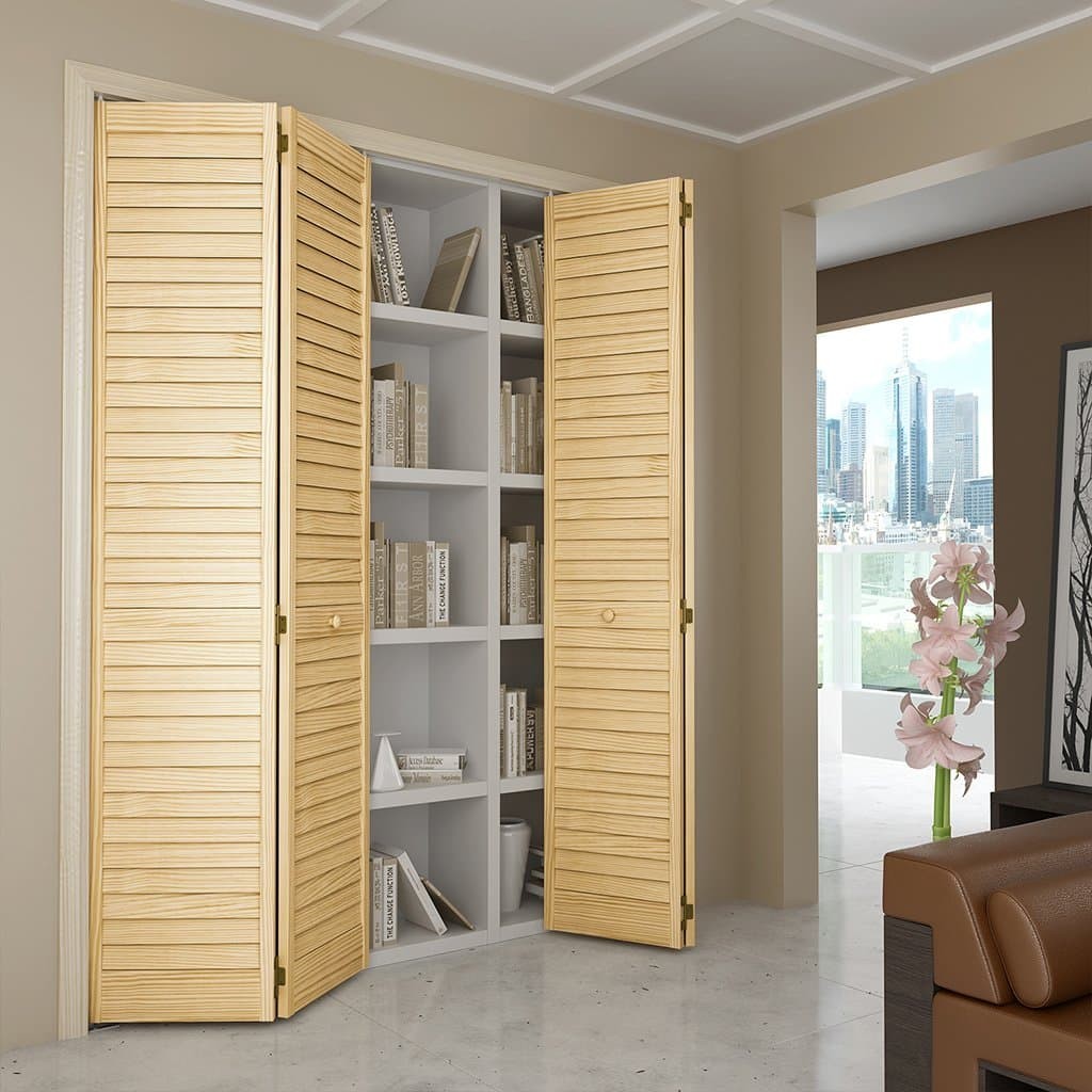 Louvered closet door