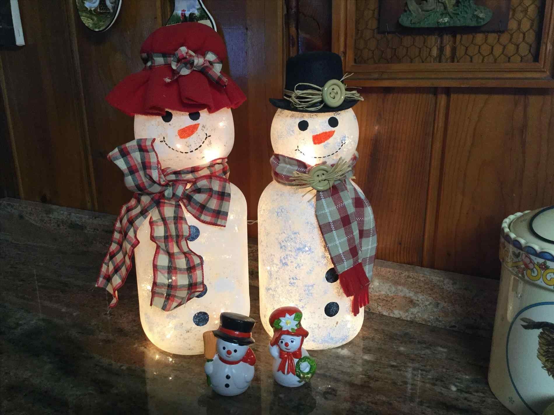 Glass Jar Snowman