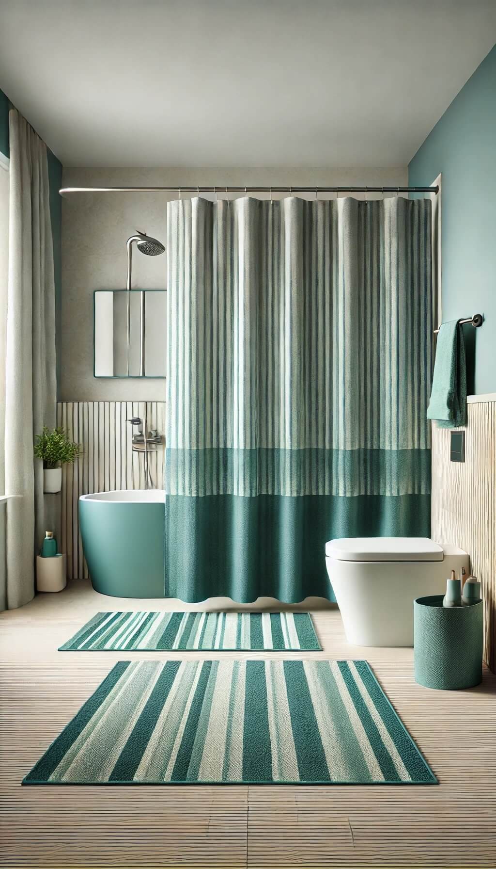 Teal Shower Curtain