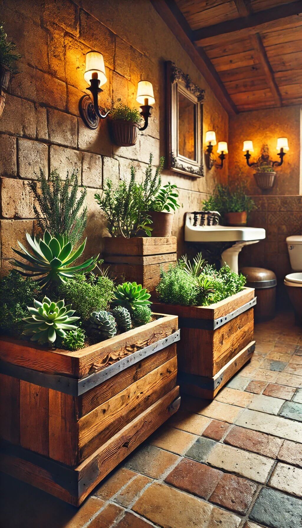 Reclaimed Wood Planters