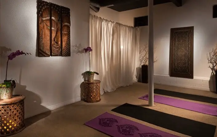 Basement meditation and yoga room