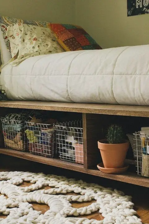 A bed as a storage unit