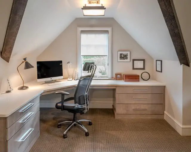 Small attic home office ideas.