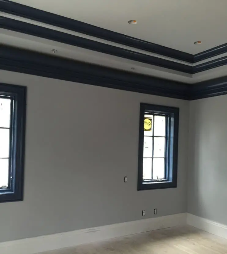 Go For Blue Trim on Your Gray Walls