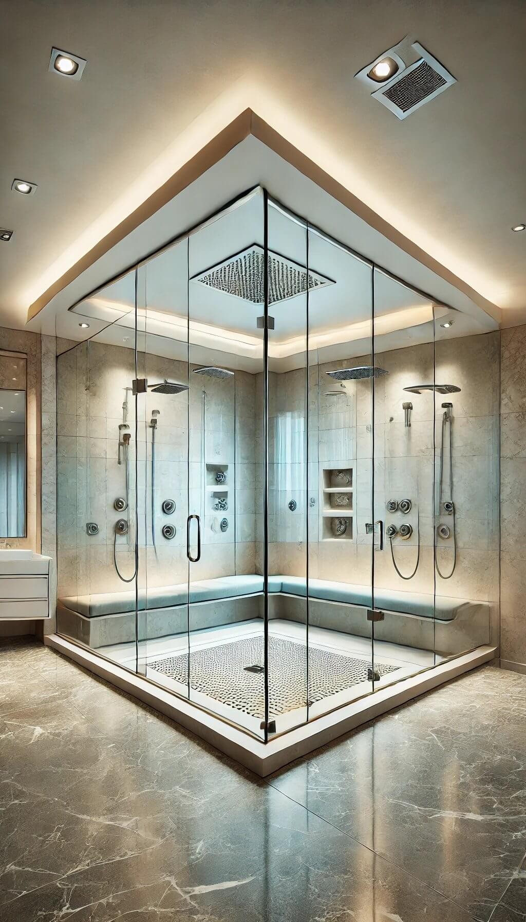 Spacious Walk-In Shower