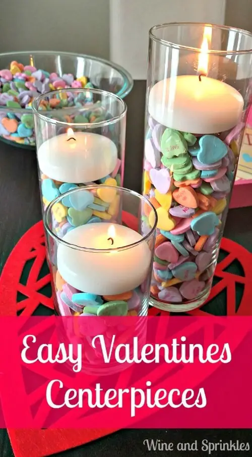 No-Cost Or Low-Cost Valentines Day Centerpieces