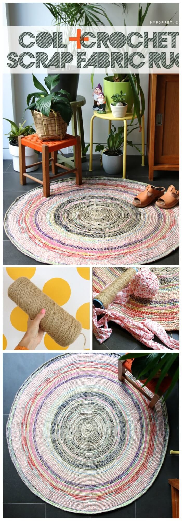 Coil & Scrap Fabric Rug