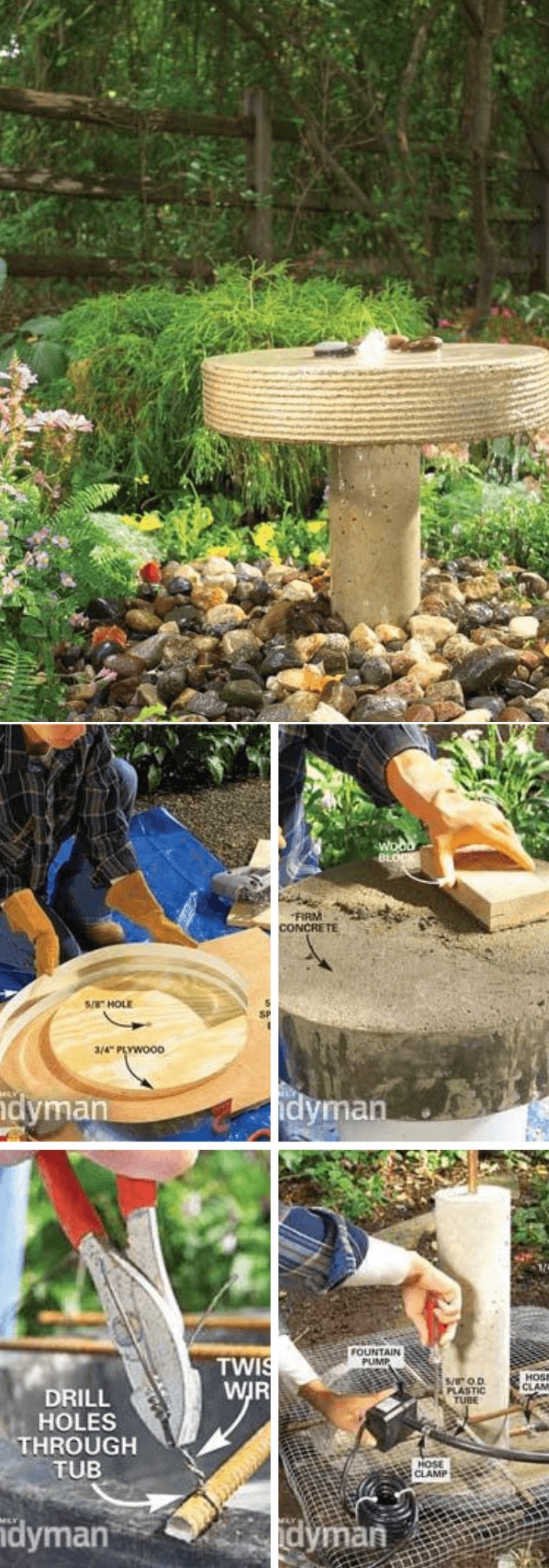 Concrete Garden Fountain