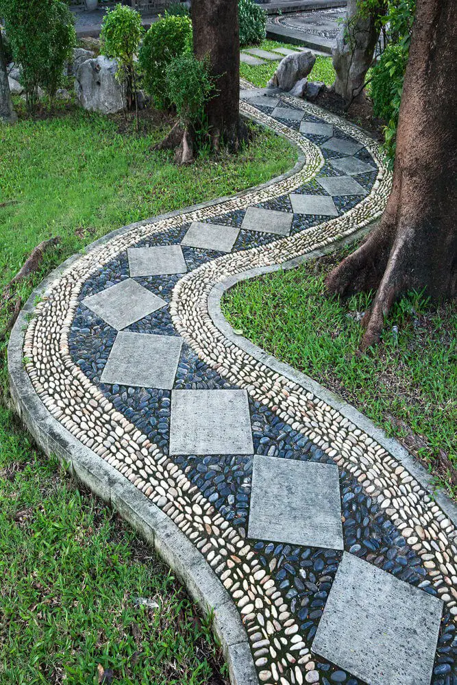 Lettered Stone Garden Path