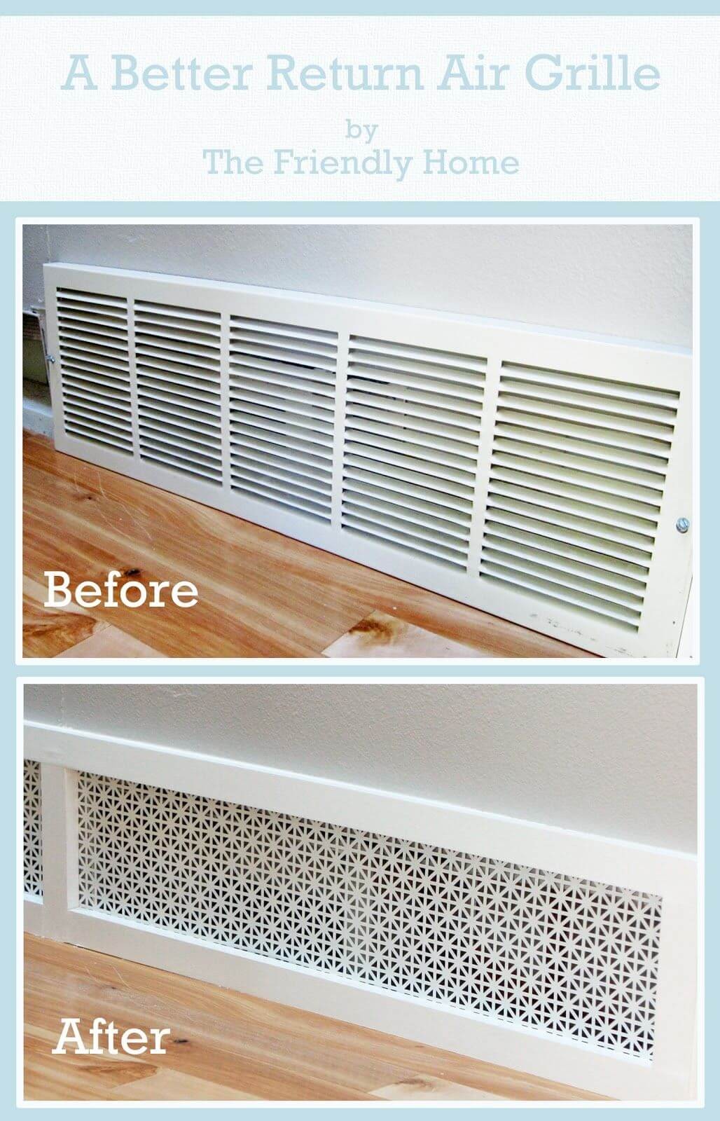 Change the old air grill with new attracting metal sheet