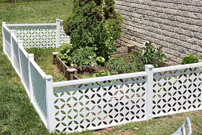 Flower bed fencing to keep dogs out