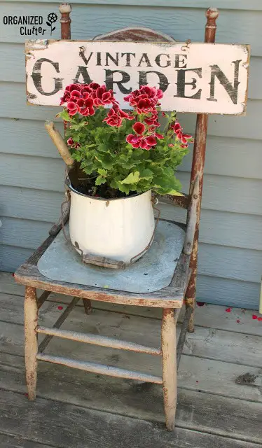 Vintage Sign on a Reclaimed Chair