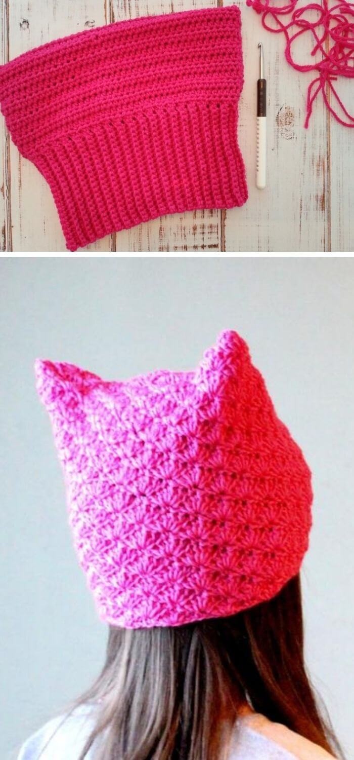 Crochet pussy hat