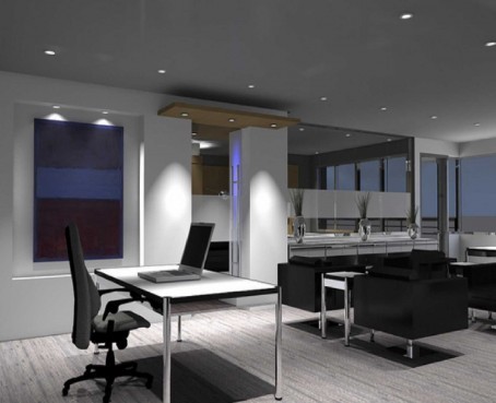 Minimalist and modern office interior design