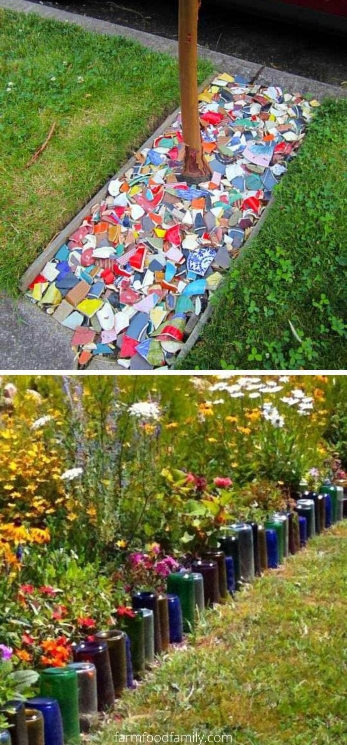 Recycled garden edging