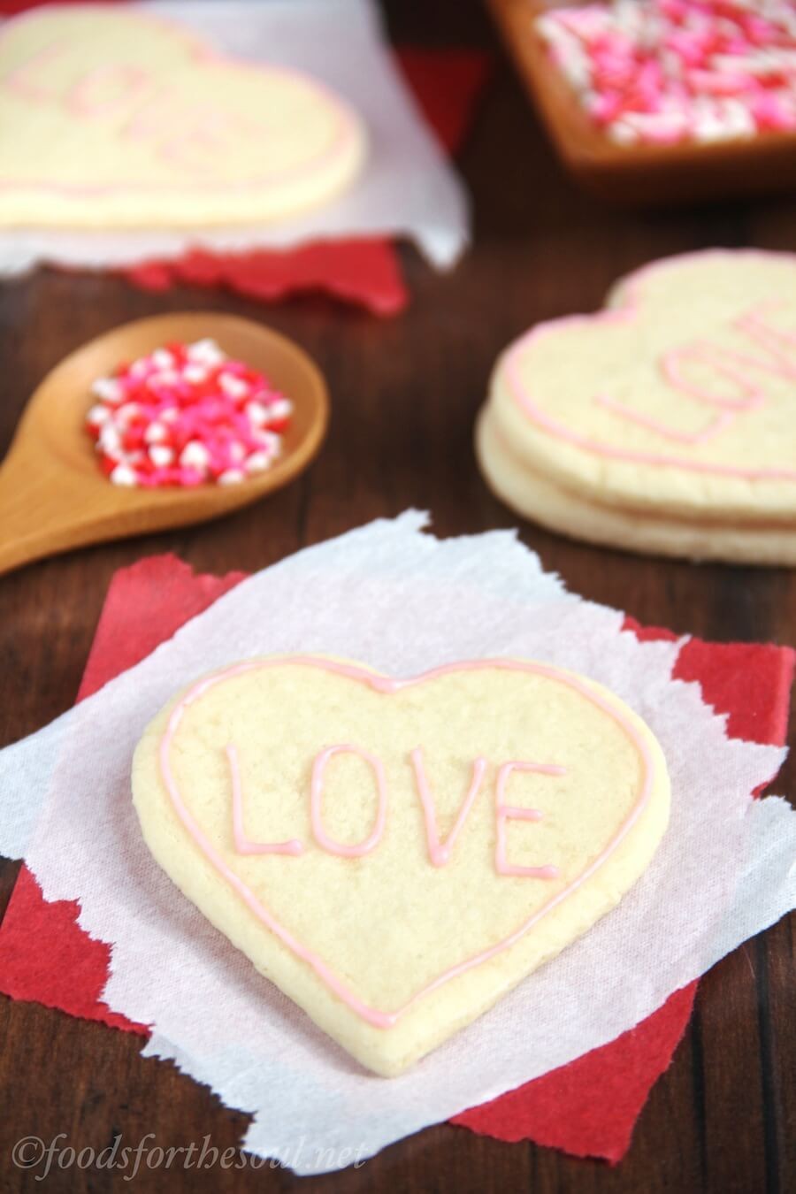 #1. Heart-shaped sugar cookies