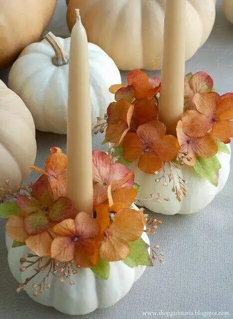 Cute mini pumpkin candle holder