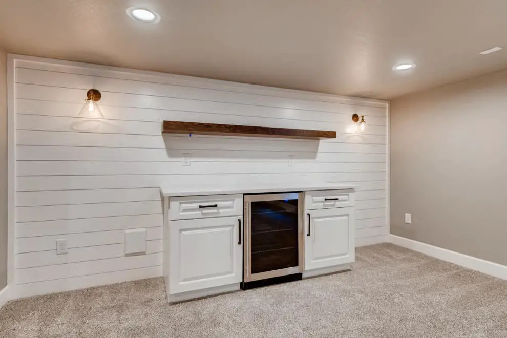 Shiplap basement wall ideas.