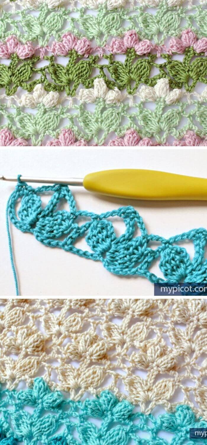 The popcorn flower stitch