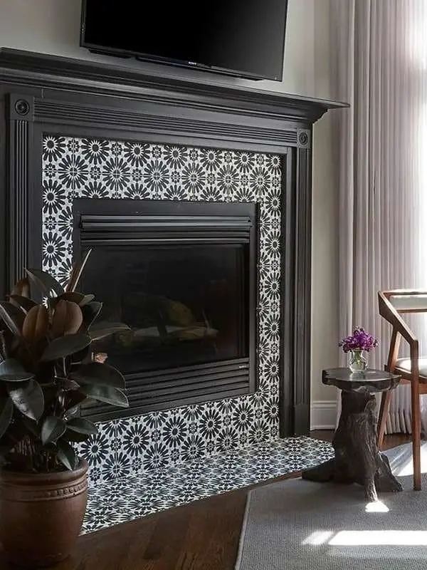 Decorative fireplace tile ideas