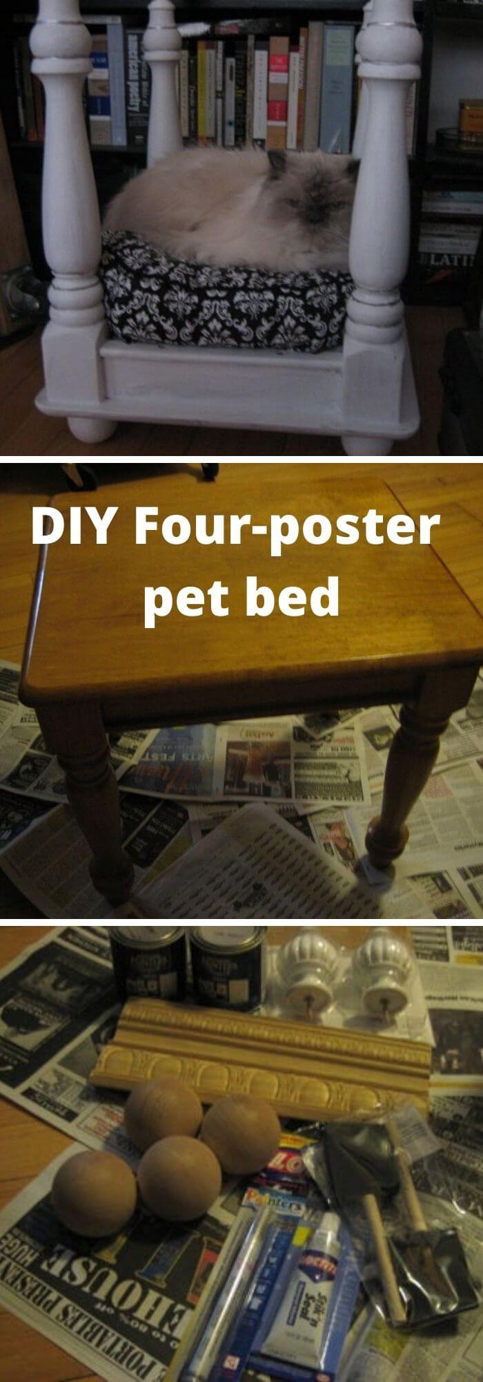 Make Your Own Four Poster Pet Bed