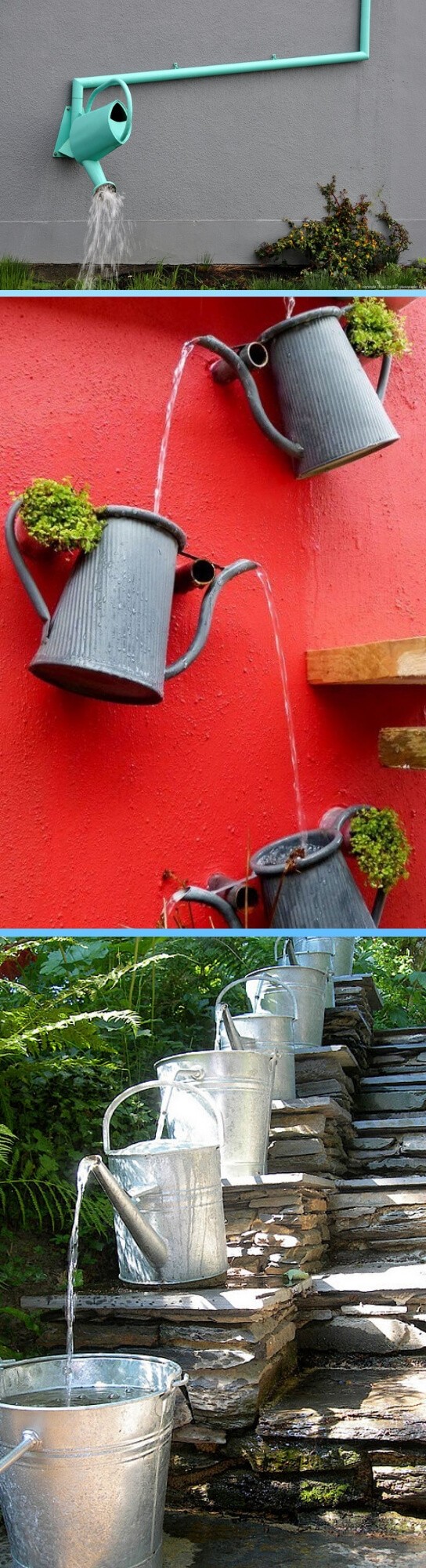 #9. Watering can downspout