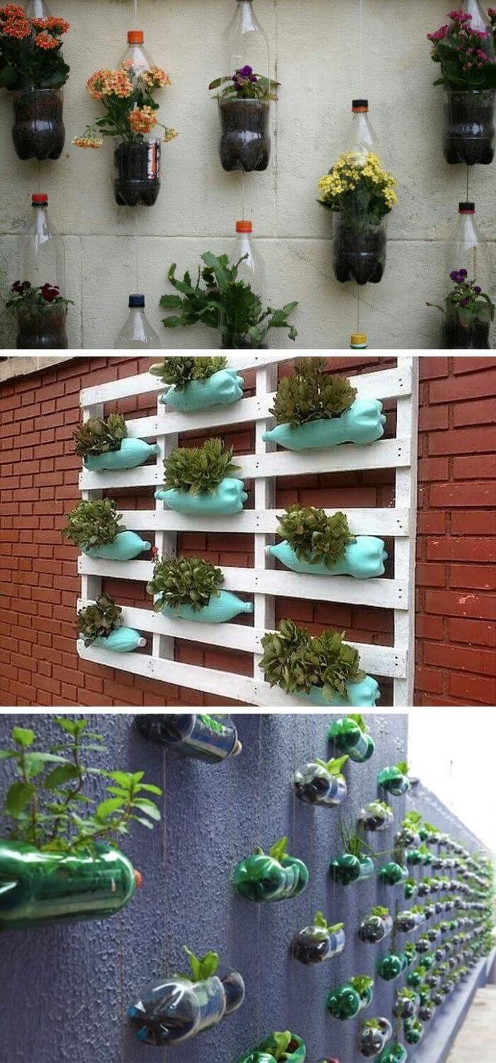 DIY Plastic Bottle Gardening Wall