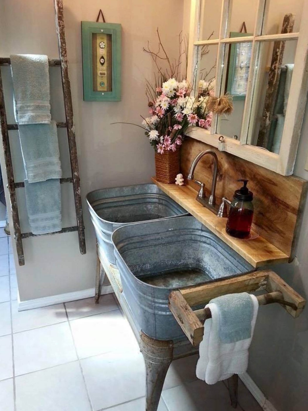 Galvanized Double Sink