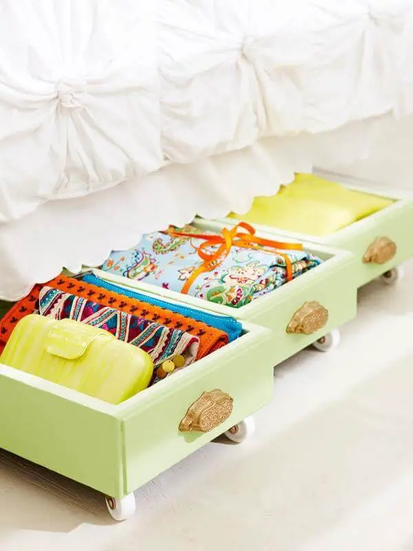 Make Rolling Drawers Under Your Bed