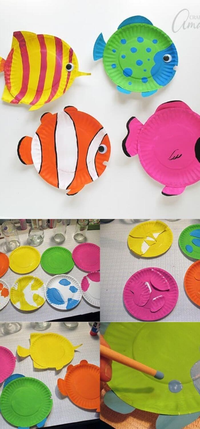 Paper Plate Tropical Fish