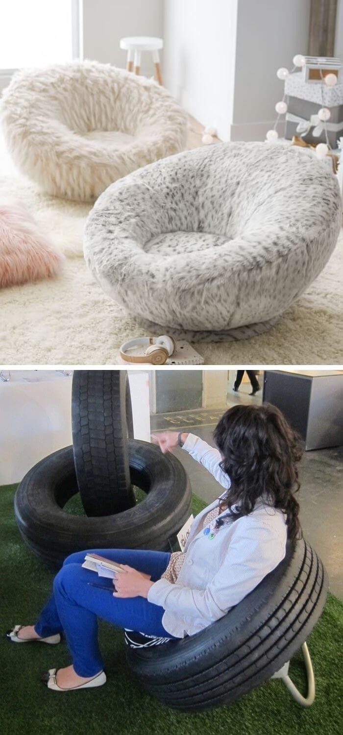 DIY fur groovy sofa