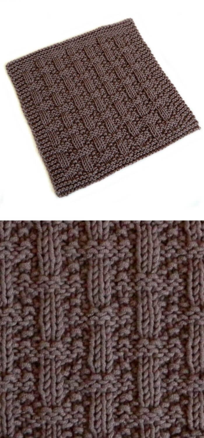 The block stitch Basketweave pattern