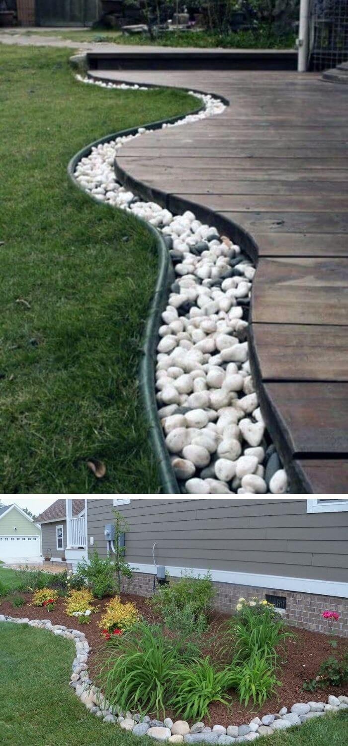 Rock stone edging