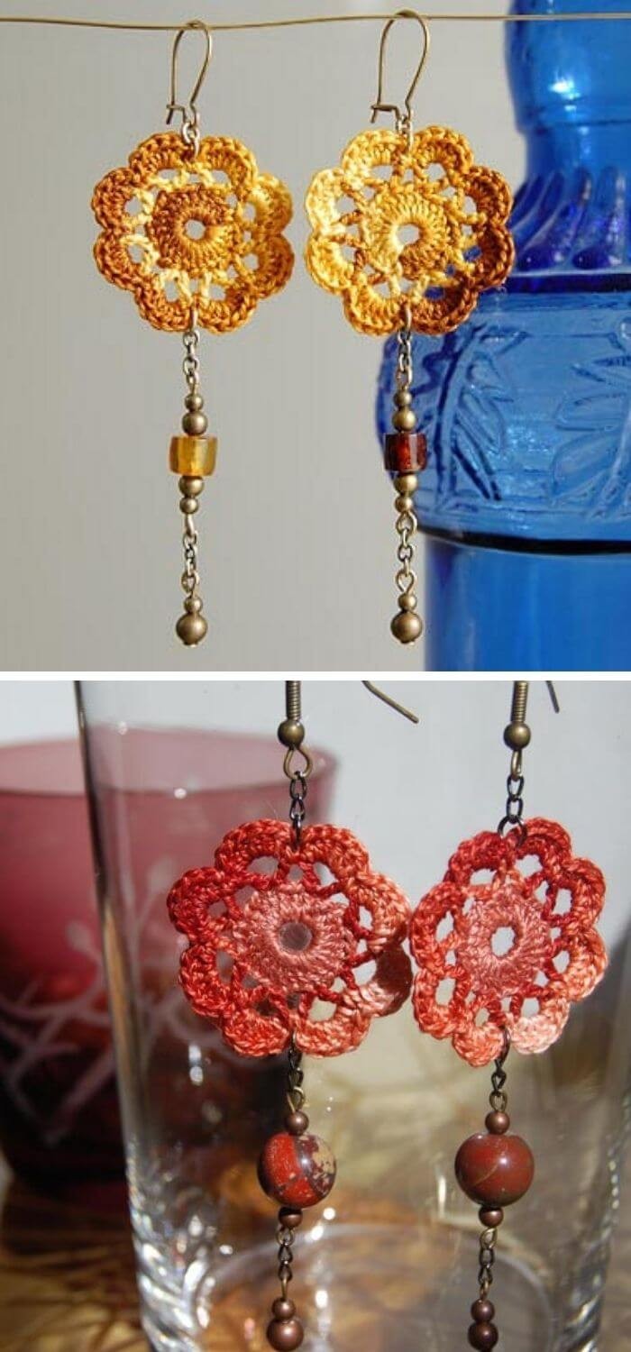 Flower earrings