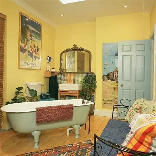 31 Sunny Yellow Ideas For Bathroom Decoration