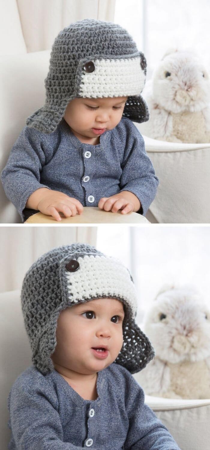 Newborn aviator hat