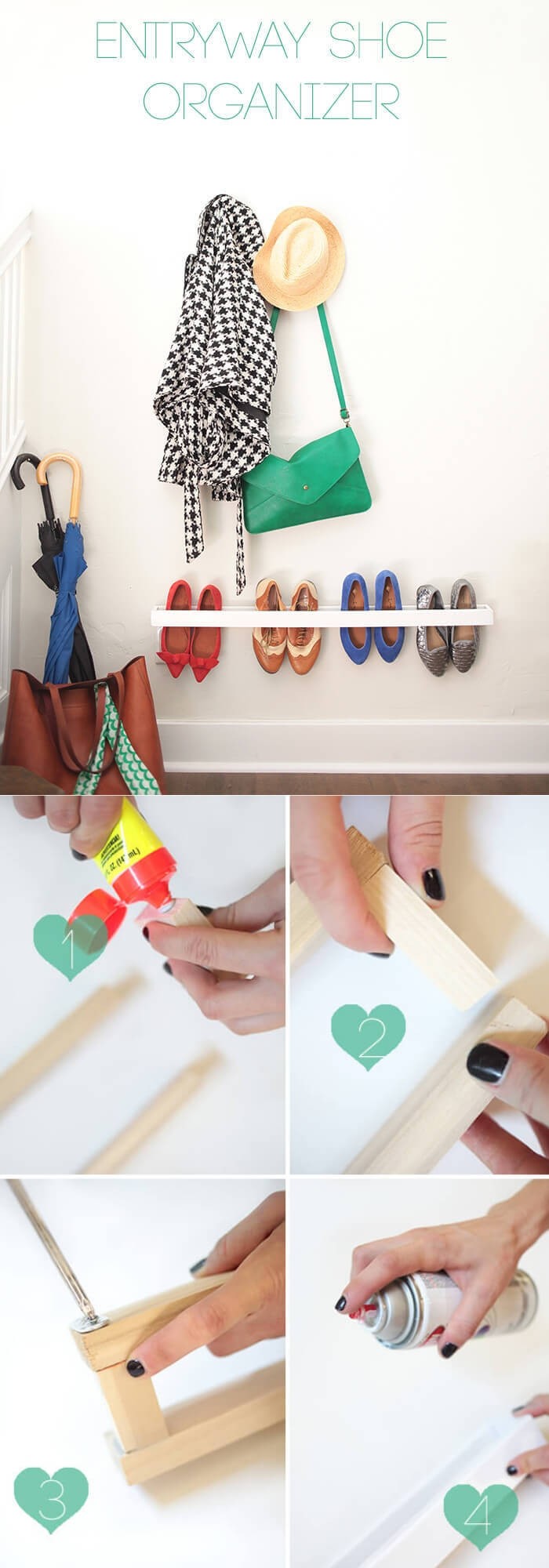 #12. Mudroom/Entryway Shoe Organizer