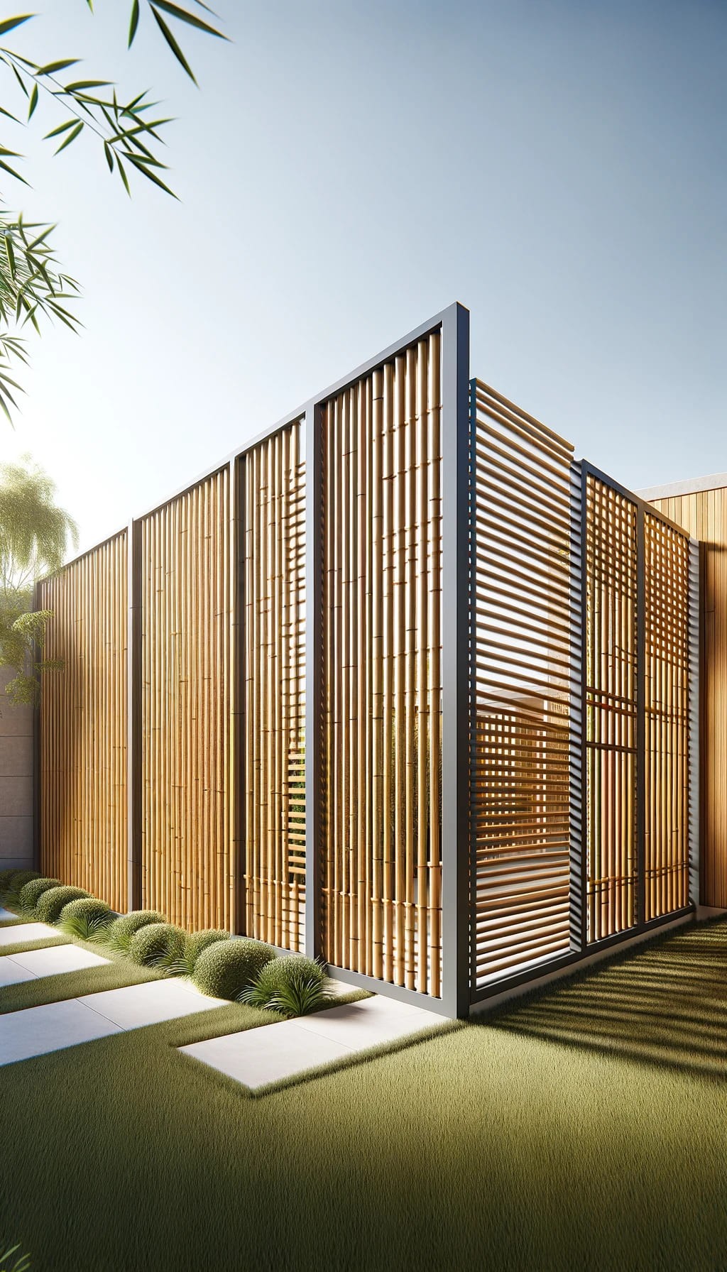 Bamboo Slat Fence