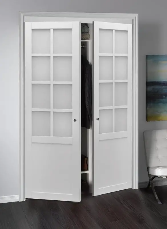 Pivot closet door