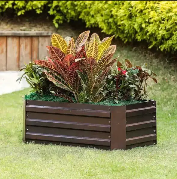 Raised metal garden beds