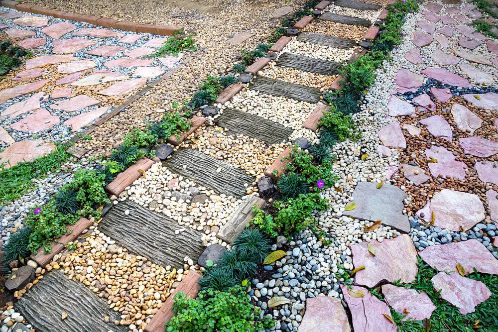 Lettered Stone Garden Path