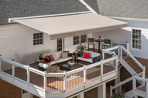 A retractable awning should be installed