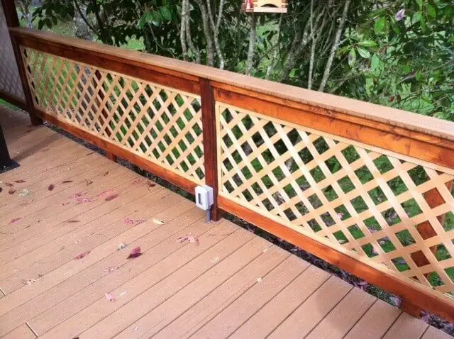 Lattice porch railing