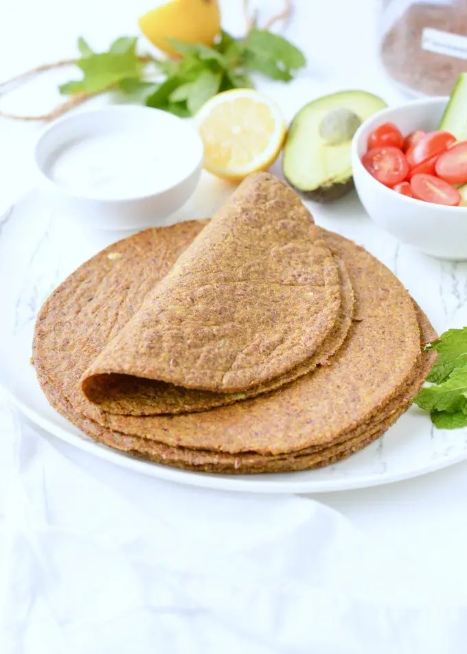 FLAXSEED WRAPS KETO + VEGAN + GLUTEN FREE