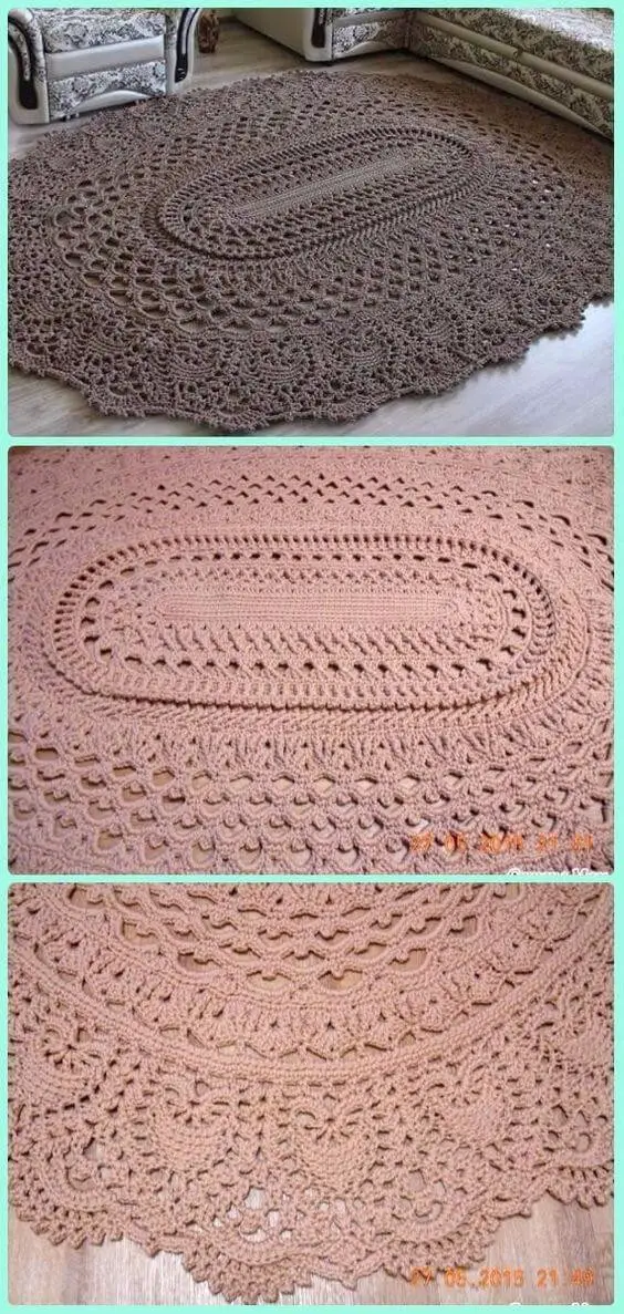 Crochet May the Miracle Oval Rug