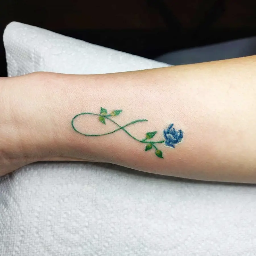 Flower infinity tattoo